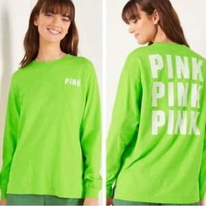 VS Pink Lime Green top sz M